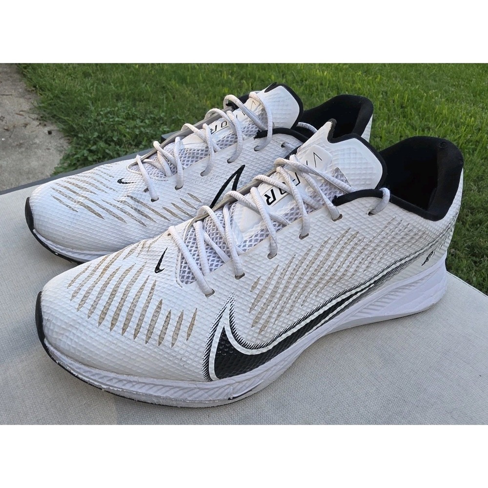 Nike Vapor Edge Speed 360 Football Cleats White Black Low Top Mens